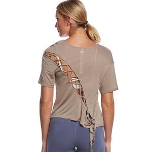 Alo Yoga Womens Entwine Short Sleeve Top Alo Yoga Womens Entwine Short Sleeve Top